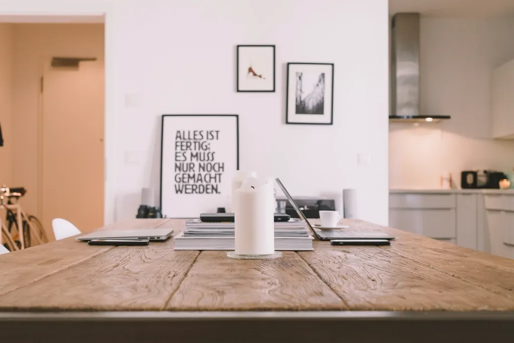 Kobo low table — a reclaimed-timber tabletop with a single candle
